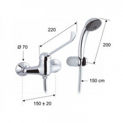 Medic Line Assisted Shower Mixer