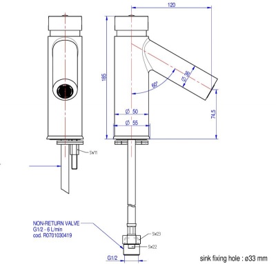 Monolith Hotel Design timed Basin Tap