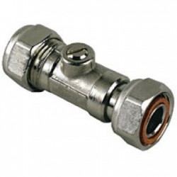 Straight service valve - 1/2 inch BSP to 15mm