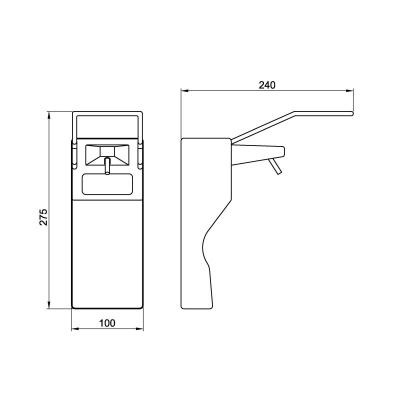 ABS Liquid Hospital Soap Dispenser -XL Lever