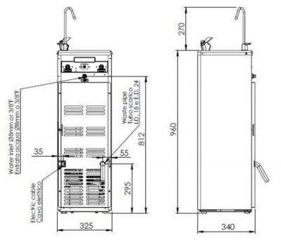 Aspen Floor Standing Drinking fountain Filler