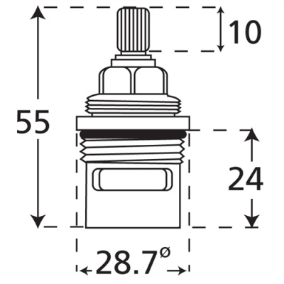Replacement 3/4'' BSP Quarter Turn Bath Tap Valves (Pair)