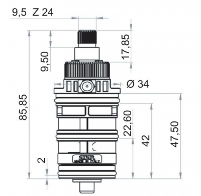 STSR Replacement Thermostatic Shower Cartridge