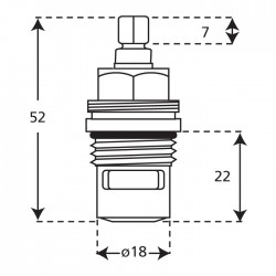 Single Quarter Turn Tap Valve - Anti-clockwise opening