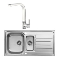 MC90 1.5 Bowl & Drainer Kitchen Sink with Reginox Venta Tap | Special Price