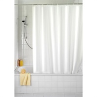 ANTI BACTERIAL WHITE POLYESTER SHOWER CURTAIN EXTRA NARROW WIDE LONG SHORT 