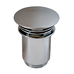 Premier Push Button Basin Waste with Decorative Cover - slotted for overflows